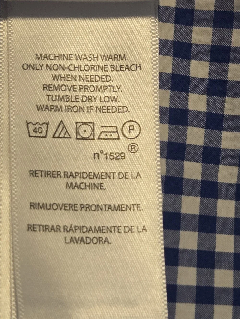 Polo Ralph Lauren Mens Blue Gingham Check Classic Button Down Shirt Medium